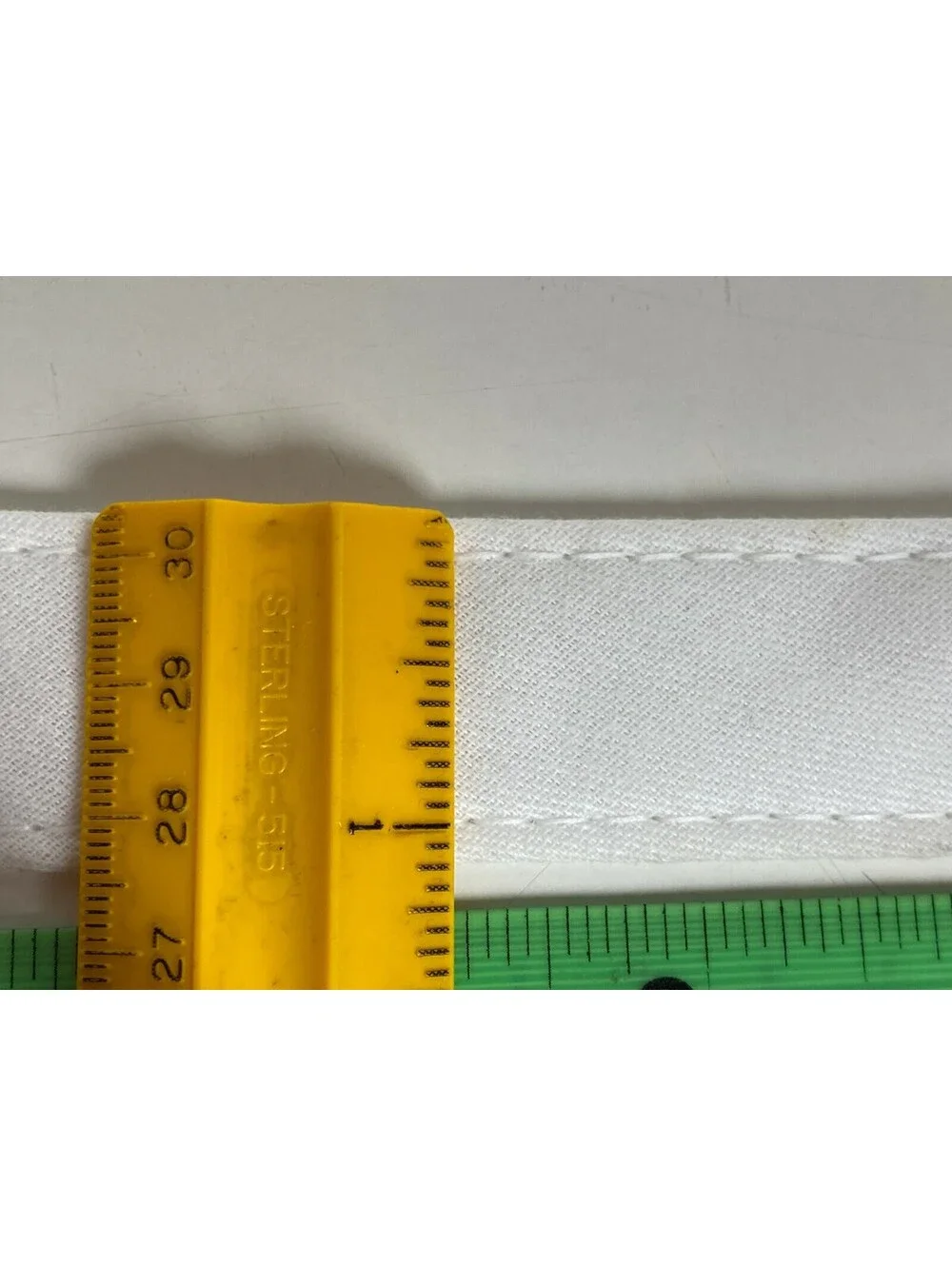 Unbranded White Vinyl and Cotton-Like Trim Ribbon, 2 Yards, New with Tags